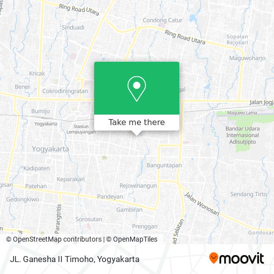 JL. Ganesha II Timoho map