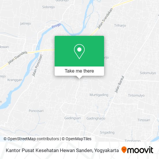 Kantor Pusat Kesehatan Hewan Sanden map