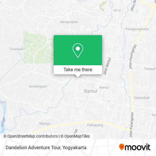 Dandelion Adventure Tour map