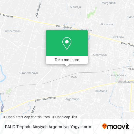 PAUD Terpadu Aisyiyah Argomulyo map