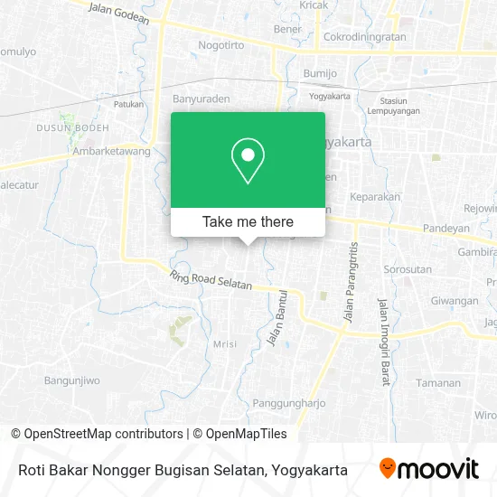 Roti Bakar Nongger Bugisan Selatan map