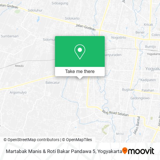 Martabak Manis & Roti Bakar Pandawa 5 map