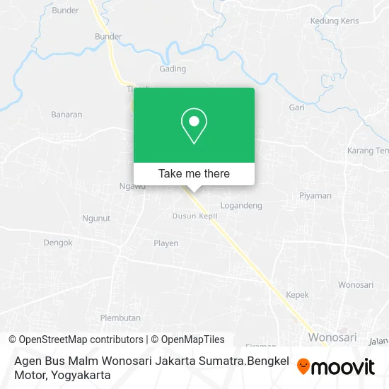 Agen Bus Malm Wonosari Jakarta Sumatra.Bengkel Motor map