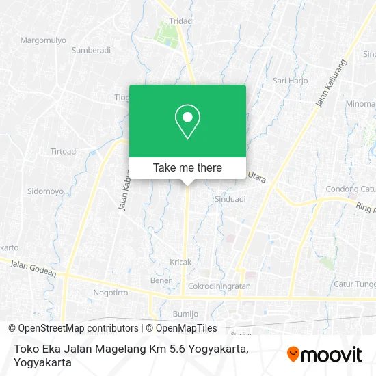 Toko Eka Jalan Magelang Km 5.6 Yogyakarta map