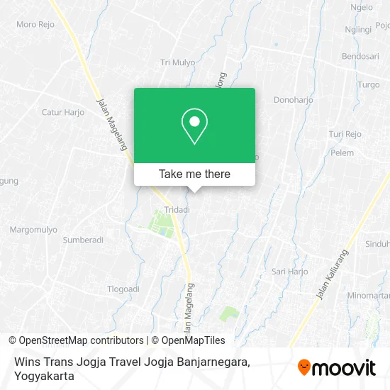 Wins Trans Jogja Travel Jogja Banjarnegara map