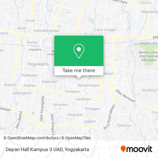 Depan Hall Kampus 3 UAD map