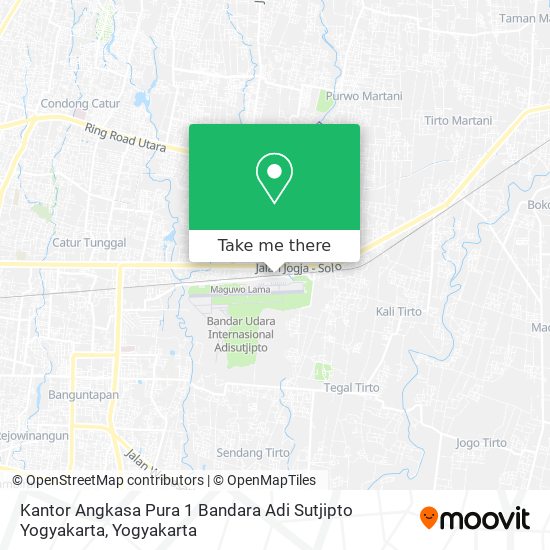 Kantor Angkasa Pura 1 Bandara Adi Sutjipto Yogyakarta map
