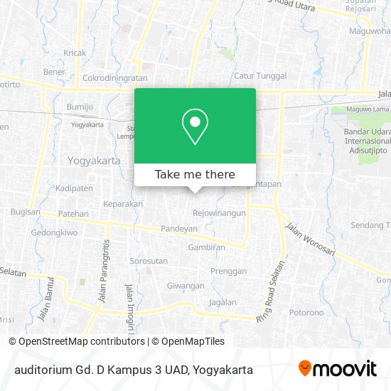 auditorium Gd. D Kampus 3 UAD map