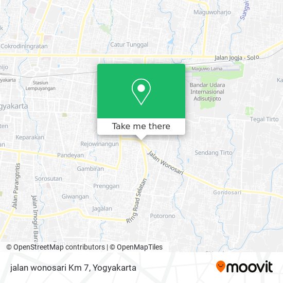 jalan wonosari Km 7 map