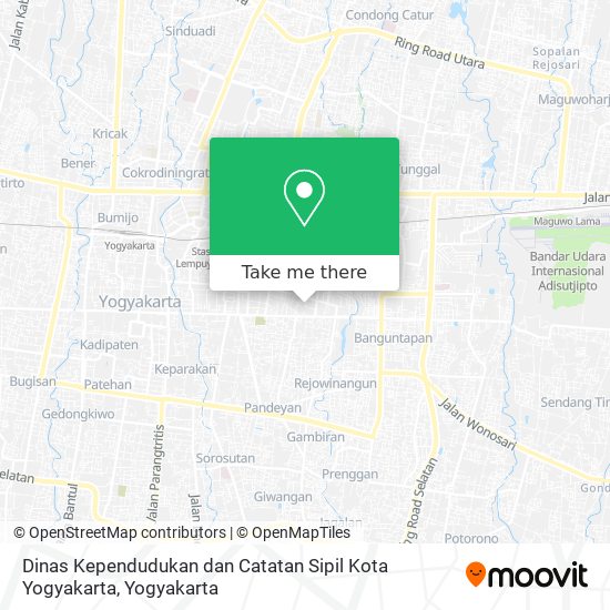 Dinas Kependudukan dan Catatan Sipil Kota Yogyakarta map