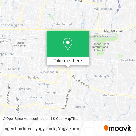 agen bus lorena yogyakarta map