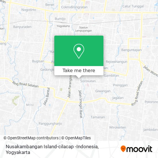 Nusakambangan Island-cilacap -Indonesia map