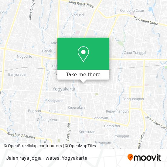 Jalan raya jogja - wates map