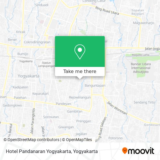 Hotel Pandanaran Yogyakarta map