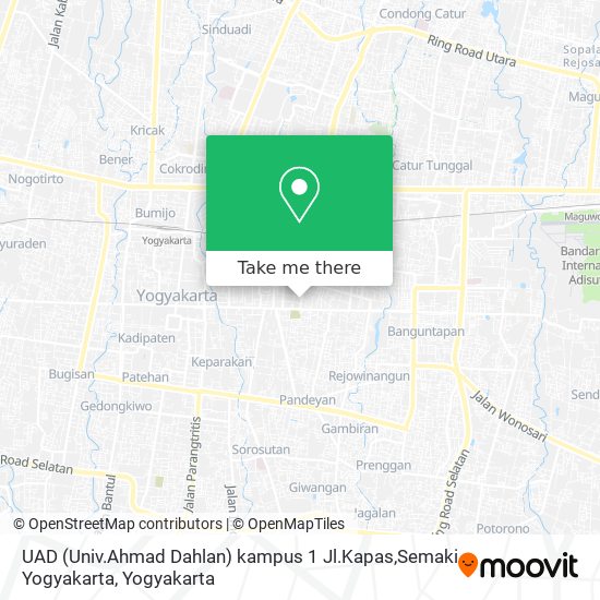 UAD (Univ.Ahmad Dahlan) kampus 1 Jl.Kapas,Semaki Yogyakarta map