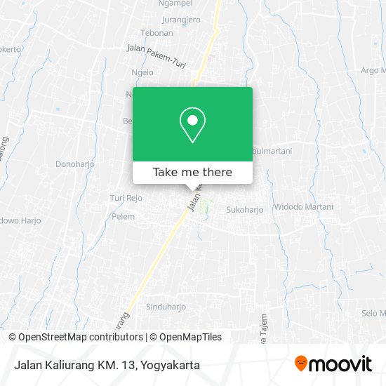 Jalan Kaliurang KM. 13 map