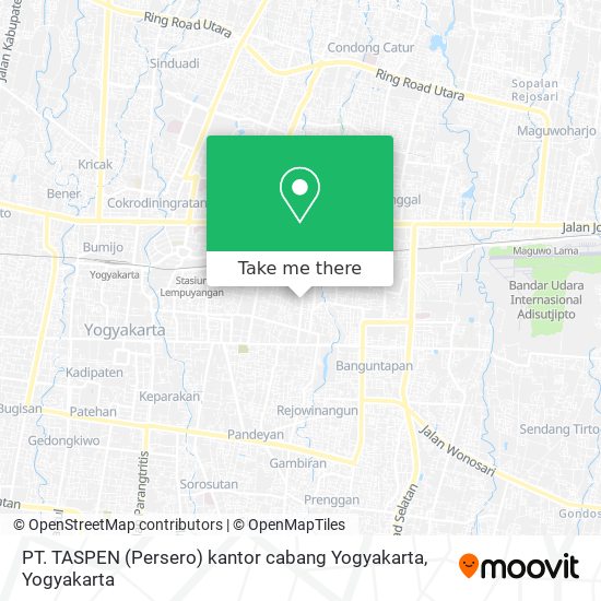 PT. TASPEN (Persero) kantor cabang Yogyakarta map