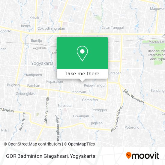 GOR Badminton Glagahsari map