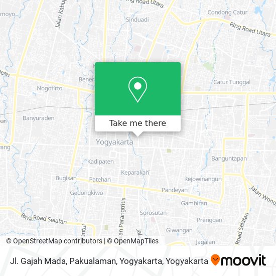 Jl. Gajah Mada, Pakualaman, Yogyakarta map