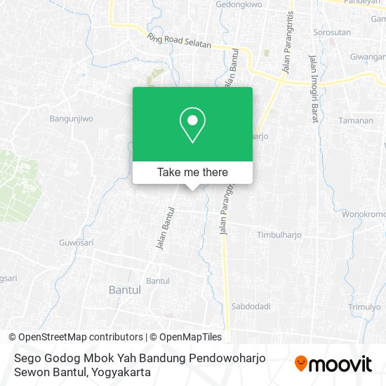 Sego  Godog Mbok Yah  Bandung Pendowoharjo Sewon  Bantul map