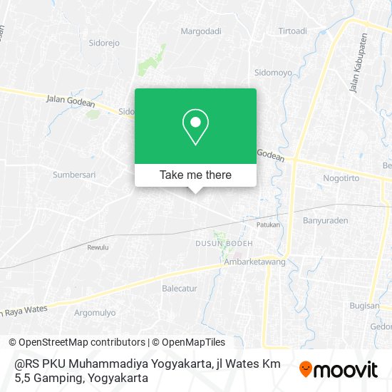 @RS PKU Muhammadiya Yogyakarta, jl Wates Km 5,5 Gamping map