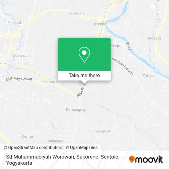 Sd Muhammadiyah Worawari, Sukoreno, Sentolo map