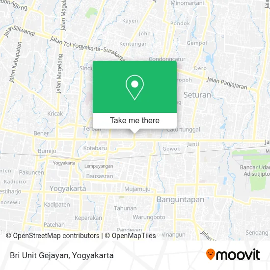 Bri Unit Gejayan map