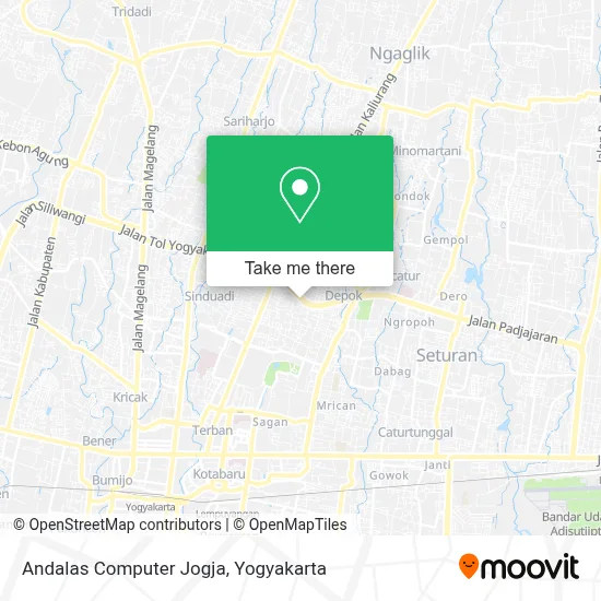 Andalas Computer Jogja map