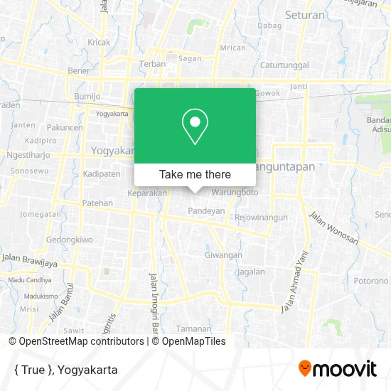 { True } map
