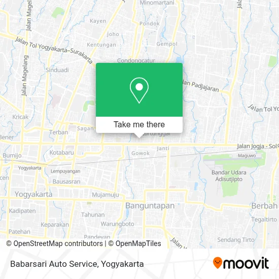 Babarsari Auto Service map