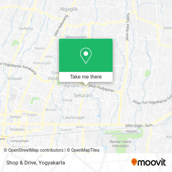 Shop & Drive map