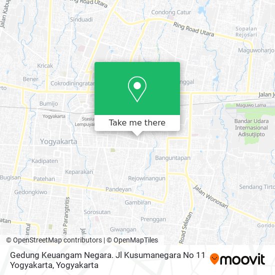 Gedung Keuangam Negara. Jl Kusumanegara No 11 Yogyakarta map