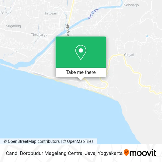 Candi Borobudur Magelang Central Java map