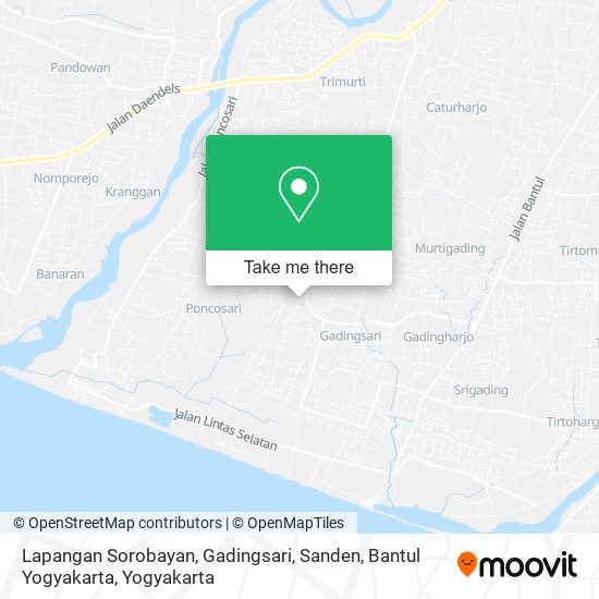 Lapangan Sorobayan, Gadingsari, Sanden, Bantul Yogyakarta map