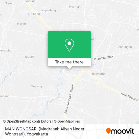 MAN WONOSARI (Madrasah Aliyah Negeri Wonosari) map