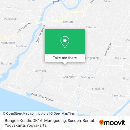 Bongos Kenthi, DK16, Murtigading, Sanden, Bantul, Yogyakarta map