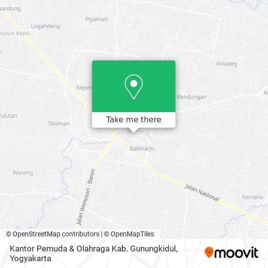 Kantor Pemuda & Olahraga Kab. Gunungkidul map