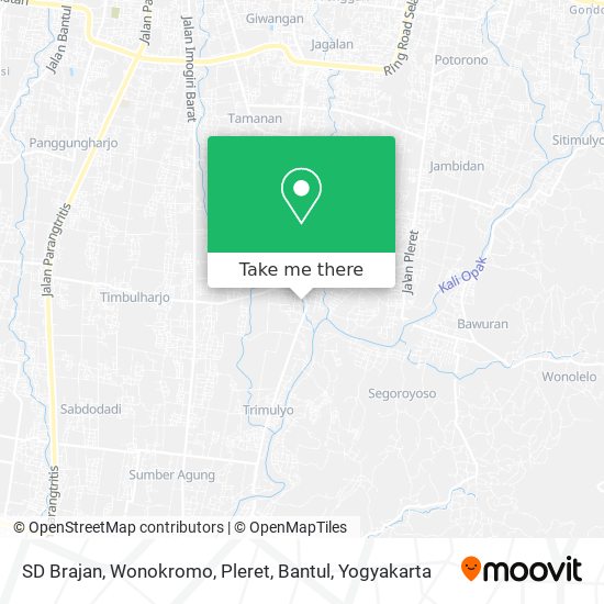 SD Brajan, Wonokromo, Pleret, Bantul map
