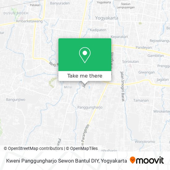 Kweni Panggungharjo Sewon Bantul DIY map