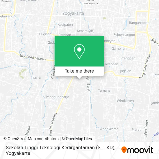 Sekolah Tinggi Teknologi Kedirgantaraan (STTKD) map