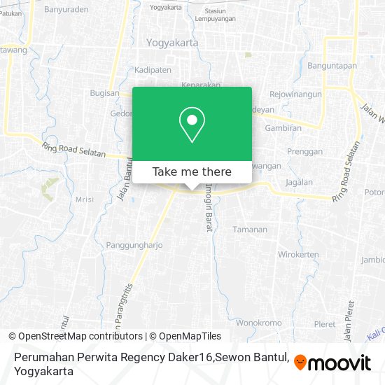 Perumahan Perwita Regency Daker16,Sewon Bantul map