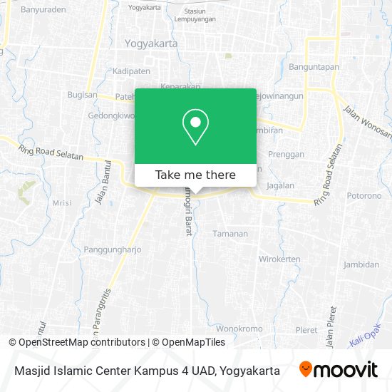 Masjid Islamic Center Kampus 4 UAD map