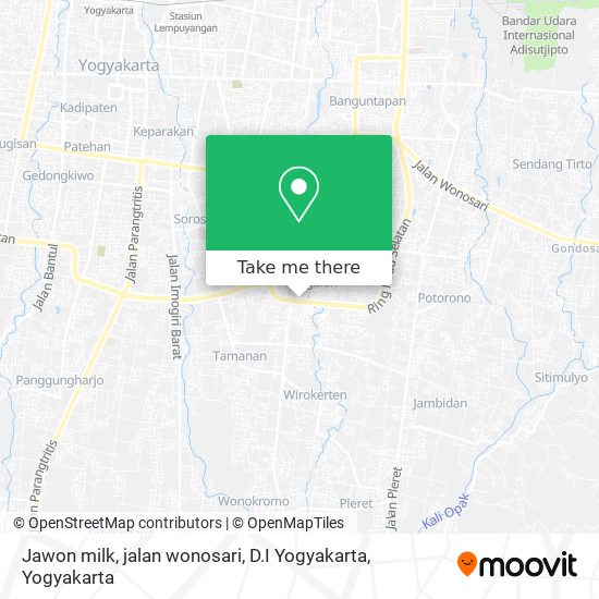 Jawon milk, jalan wonosari, D.I Yogyakarta map