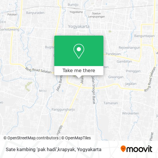 Sate kambing 'pak hadi',krapyak map
