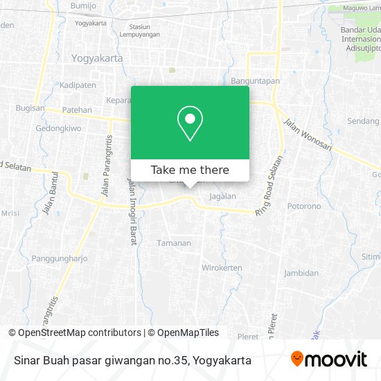 Sinar Buah pasar giwangan no.35 map