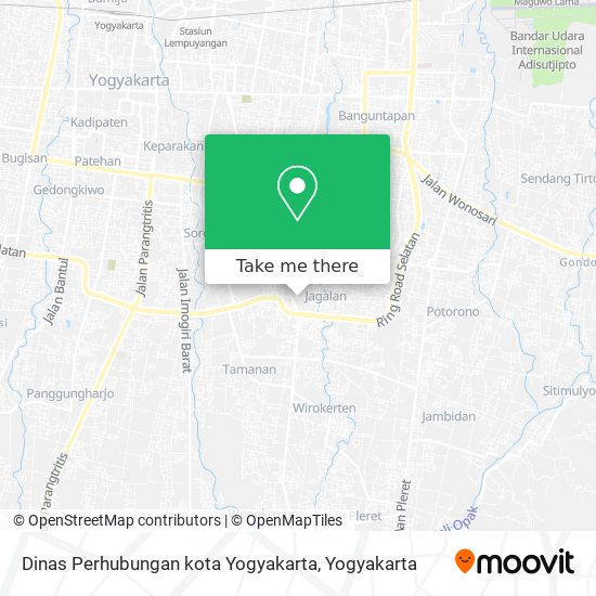 Dinas Perhubungan kota Yogyakarta map