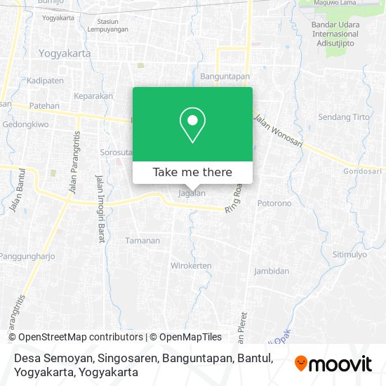 Desa Semoyan, Singosaren, Banguntapan, Bantul, Yogyakarta map