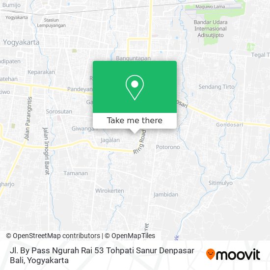 Jl. By Pass Ngurah Rai 53 Tohpati Sanur Denpasar Bali map