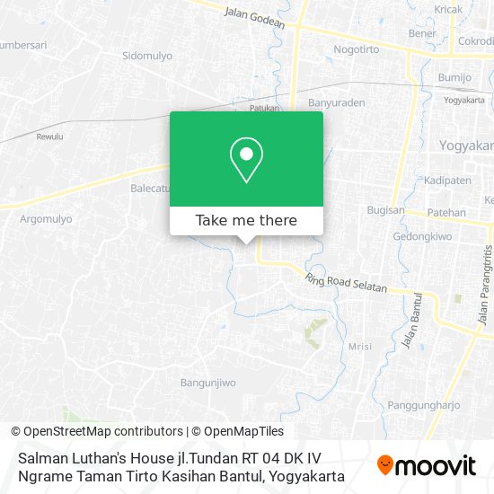 Salman Luthan's House jl.Tundan RT 04 DK IV Ngrame Taman Tirto Kasihan Bantul map