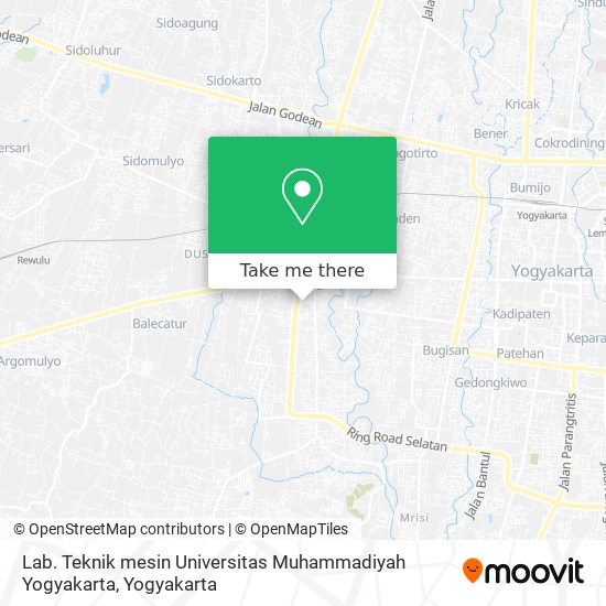 Lab. Teknik mesin Universitas Muhammadiyah Yogyakarta map